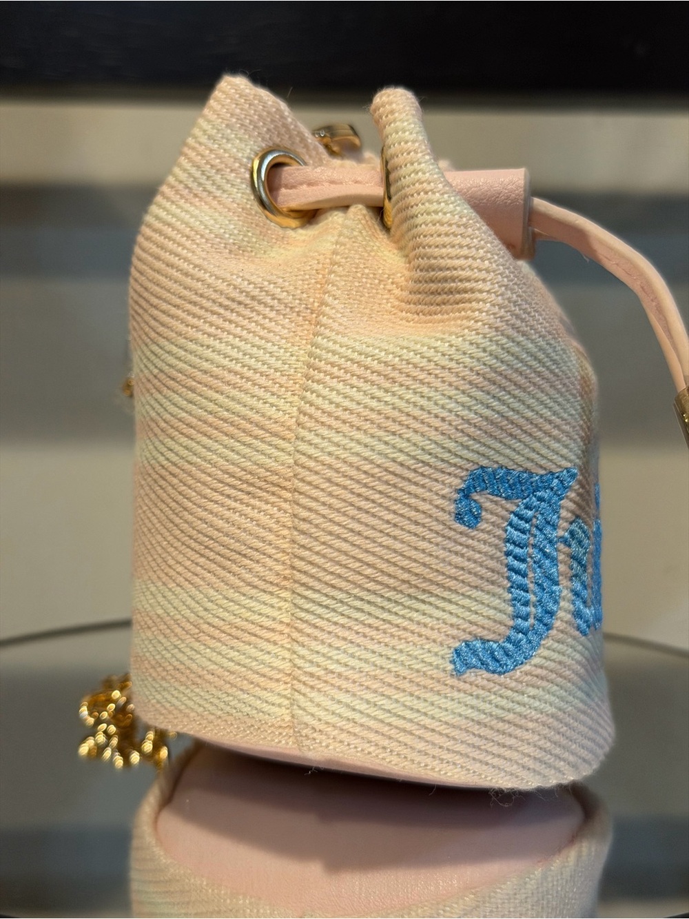 Juicy Couture Mini Bucket Bag & Strawberry Keychain Bag Charm - Picture 6 of 11